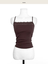 cotia lace square sleeveless top