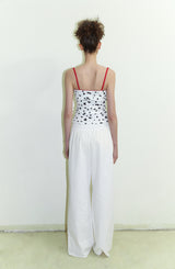 That’s neat Cow Print Top – Color-Contrast Lace Trim Camisole