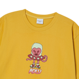 25SS HEART ALIEN SHORT SLEEVE T-SHIRT MUSTARD