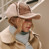 Suede Shearling Ball Cap (Brown)