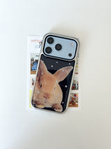 BABY BUNNY NAVY Silver Epoxy Case