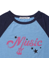 VINTAGE MUSIC RAGLAN TEE(CV2GFFT551A)