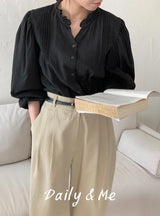 frill shirring blouse(2color)