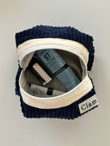 Clam ラウンドポーチ _ コーデュロイネイビー