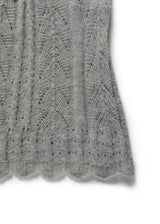 Ribbon sleeveless knit_gray