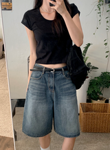 Slim Crop Short Sleeve T-Shirt (4color)
