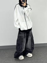 aqua wash big balloon denim