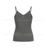Bubble Lace Shirred Sleeveless