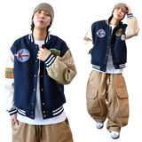 Oversized Wafer Varsity Jumper Jacket