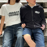 Collaboration Zip Up Hoodie BLACK | Creepy Nuts × CROOZ