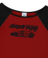 オフショルダーラグランTシャツ
