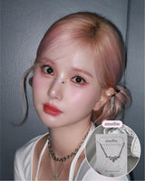 [VIVIZ Eunha Necklace] ヘブンリークリスタルネックレス-シルバー(Regular Length Version)