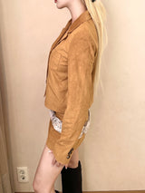 1387. Suede pocket button jk (2color)