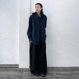 Twin-Pleated Draped Trousers