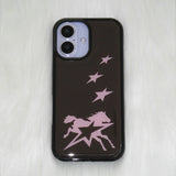 Horse Star Pink Brown Vintage Case