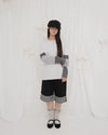 チェックフォールディングバミューダスウェットパンツ