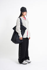 Edith lip knit hood zip-up