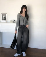 Simone Tie Ribbon Cardigan Set