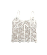 Flower Lace Corset Padded Sleeveless