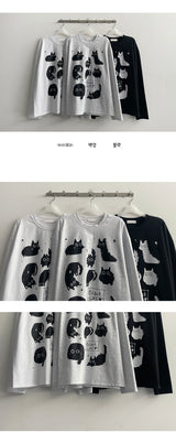 Muntill Cats Long Sleeve Long Sleeve Tee (3 colors)
