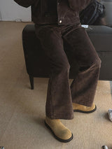 Winter Velvet Denim Bootcut Pants (2color)