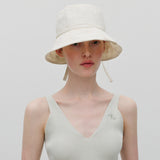 ADJUSTABLE STRAP BUCKET HAT IVORY
