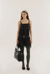 Antique lace dress - black