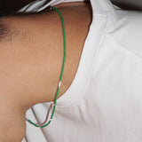 LOVE SKINNY BEADS NECKLACE GREEN (M)