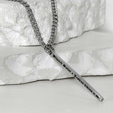 ss-classic chain レタリングラインバーネックレス_silver