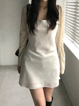 Flower Satin Mini Dress (one color)