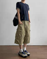 Turnback Cropped Roll-up Short Sleeve T