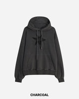 ブランクチェックエンブロイダリーフーディー
