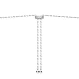 [Aespa Ningning Worn] Natural Freshwater Pearl Cubic Zirconia Basel Set Slider 925 Silver +Rhodium plating Necklace N058-06H