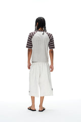 Plaid Double Waist Sweatshorts