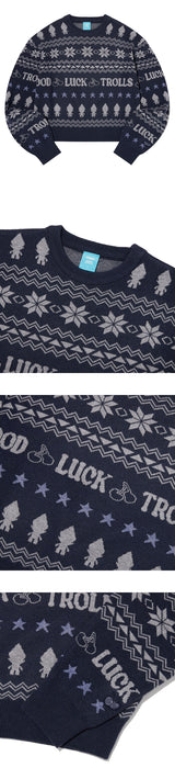 TROLLS JACQUARD ニット - NAVY