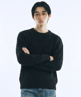 Usual Round Cable Knit - 5COLOR