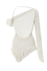 Lace drape top