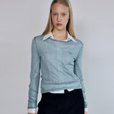 WOOL TENCEL TEE_BLACK