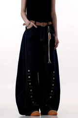Raw Button Blade Jeans