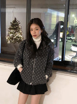 #Bear Dot Boa Fleece 2WAY Hood Jumper (3color)