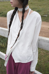 Epi Dot Scarf + Blouse (2color)