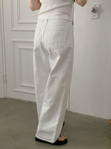 Darunel Cotton Hidden Banding Wide Pants (3color/ 2type)