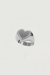 [925SILVER] ICING COOKIE HEART STUD RING