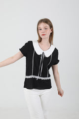 collar point blouse