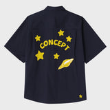 イエロードリームスターソフトネイビー半袖シャツ [Unisex]