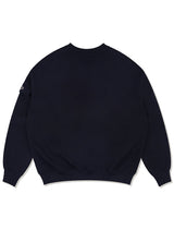 UNISEX 카고포켓 DISPLACE 로고 맨투맨 네이비(FCE1TS101M)