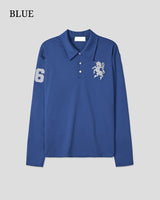 (UNISEX) Horse PK Collar Long Sleeve