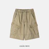 Washed Cargo Bermuda Pants (4color)