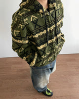 Jacquard Fleece Hooded Jumper
