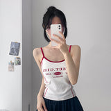 Sweet color lettering sleeveless top (3 colors)